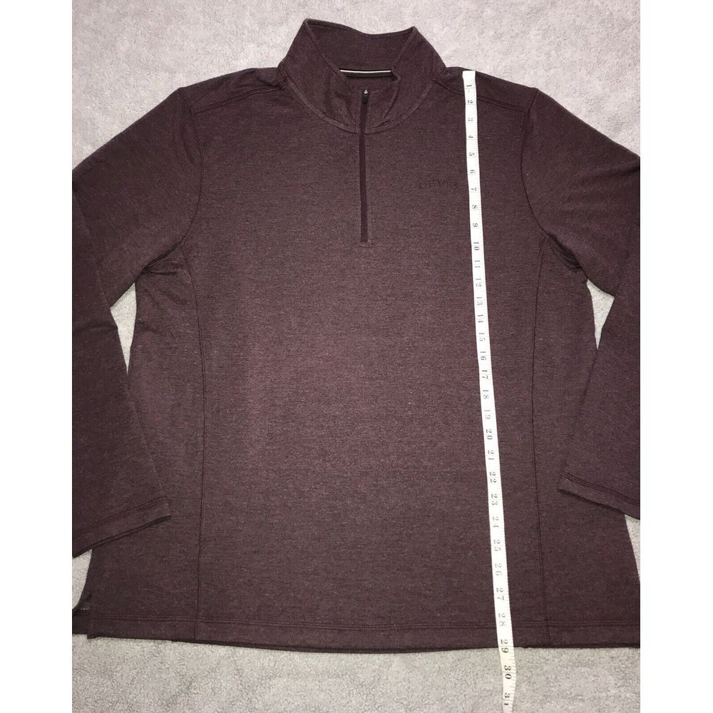 Orvis Sweatshirt Mens XLarge Maroon Soft 1/4 Zip‎ Stretch Pullover XL - Picture 6 of 12